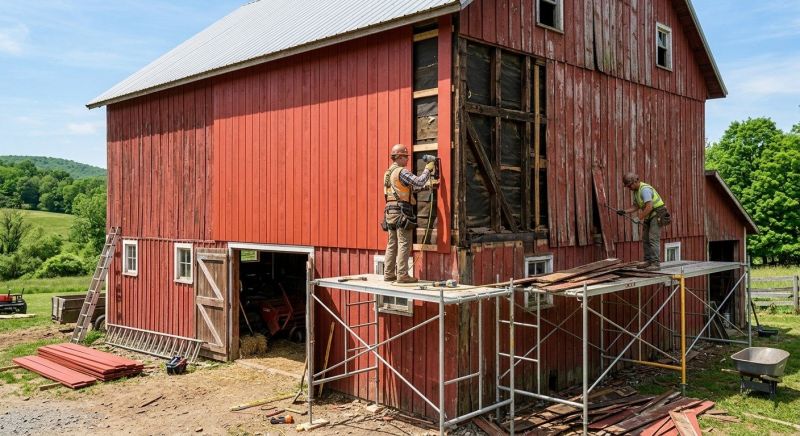 Barn Siding Replacement in Gwinnett County, GA