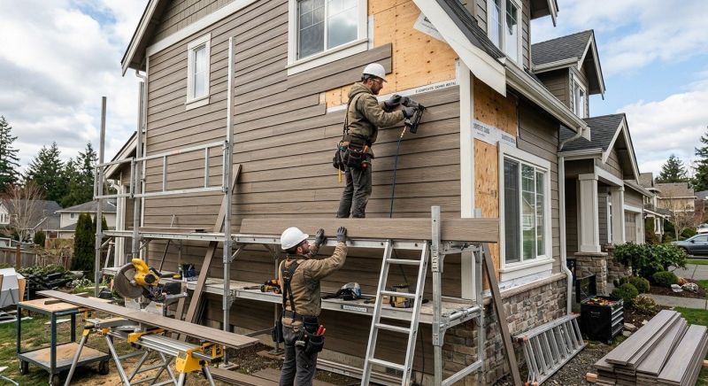Faux Wood Siding Installation in Monroe, GA